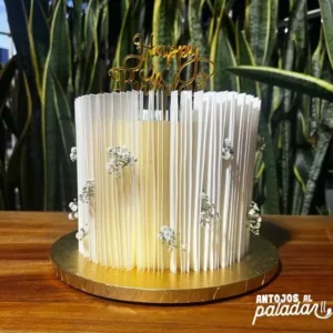 Torta De Vainilla Con Papel De Arroz